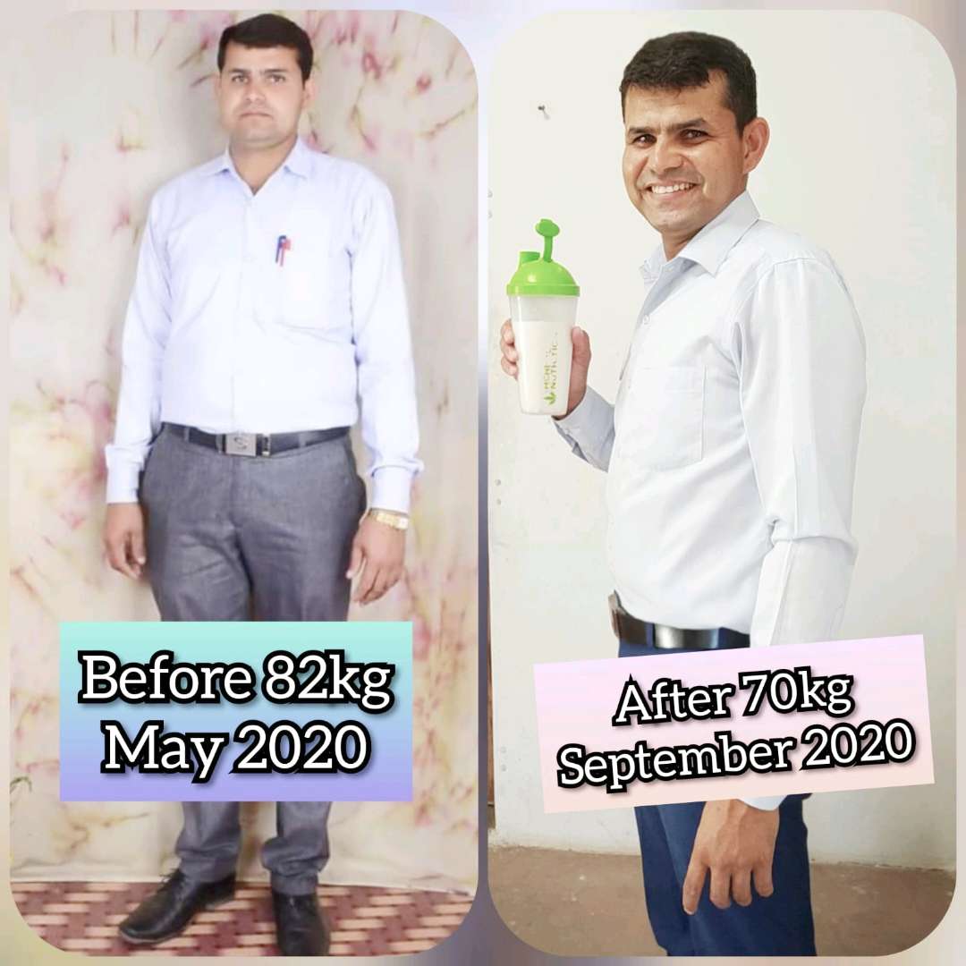 Kamlesh Kumar Devanda before and after transformation result